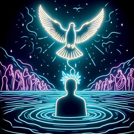 Zodiac sign Aquarius with a dove in the sky. Vector illustration.の素材