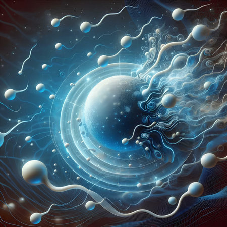 abstract background with blue planet in space, 3d render illustrationの素材