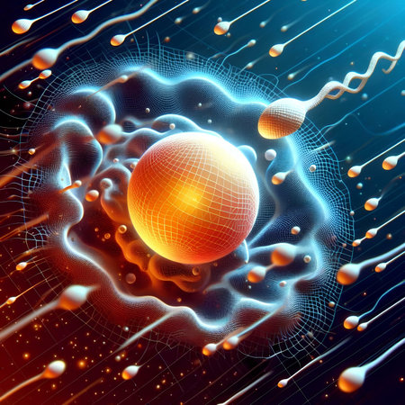 3d illustration of abstract background with sphere and particles, computer generatedの素材