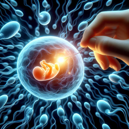 Human fetus in egg cell, 3d illustration. Elements of this image furnished by NASAの素材