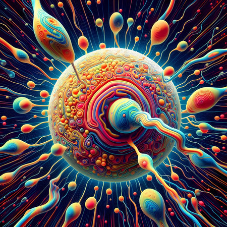 abstract colorful planet on a dark blue background. 3d renderの素材