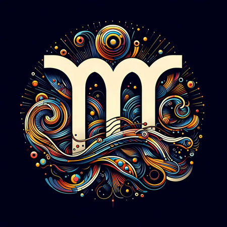 Zodiac sign Virgo. Zodiac symbol. Vector illustration.の素材