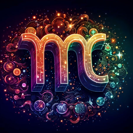 Zodiac sign Virgo. Vector illustration. Zodiac background.の素材