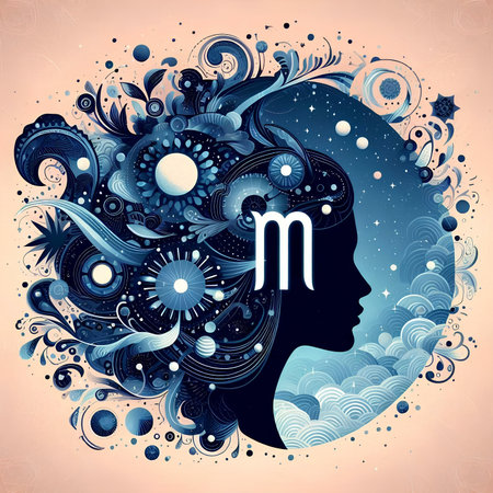 Zodiac sign Virgo. Astrological horoscope collection.の素材