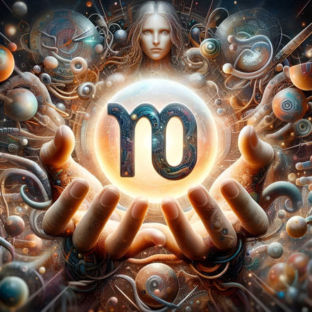 Zodiac sign Virgo. Zodiacal horoscope. 3D renderingの素材