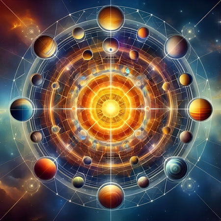 Planets and galaxy, science fiction illustration. 3D rendering.の素材