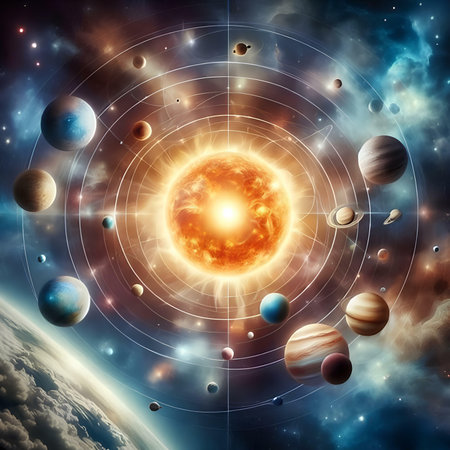 Planets and solar system in space. Elements of this image furnished by NASAの素材