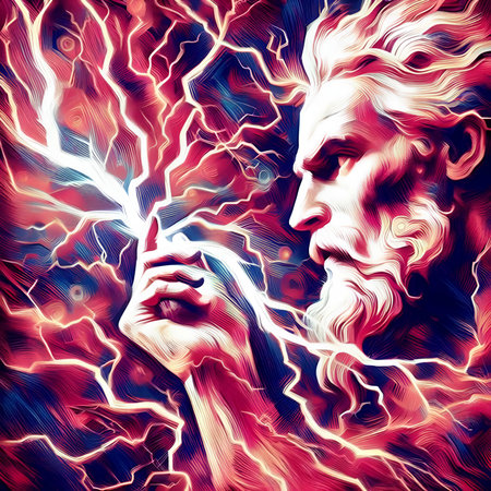 Jesus Christ and the tree of life. Colorful abstract background.の素材