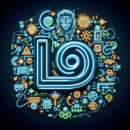 Neon sign in the form of the letter I. Vector illustrationの素材