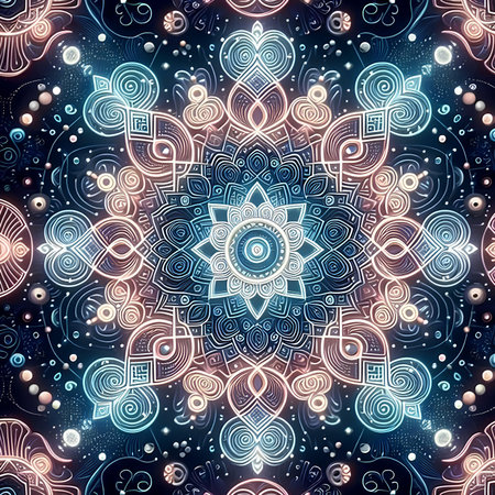 Ornament beautiful card with mandala. Geometric circle element made in vectorの素材