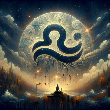 Surreal painting. Zodiac sign Virgo in the night sky.の素材