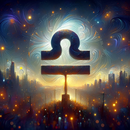 Zodiac sign Sagittarius on the background of the night cityの素材