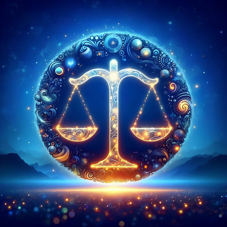 Symbol of justice in the form of a sphere. Vector illustration.の素材