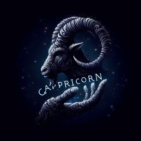 Zodiac sign Capricorn. Zodiac symbol. vector illustrationの素材