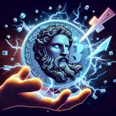 Digital currency physical silver bitcoin coin. Cryptocurrency concept. 3D Renderingの素材