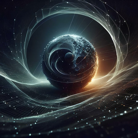 3D illustration of abstract fractal for creative design, art and entertainmentの素材