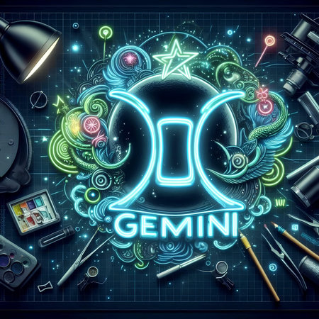Gemini zodiac sign. Astrological horoscope symbol.の素材