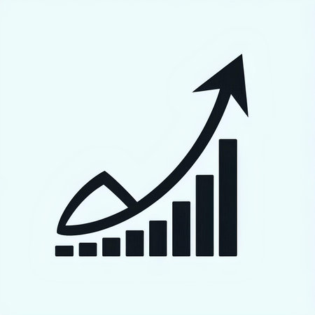 Growing graph icon. Vector illustration. Flat design style eps 10の素材