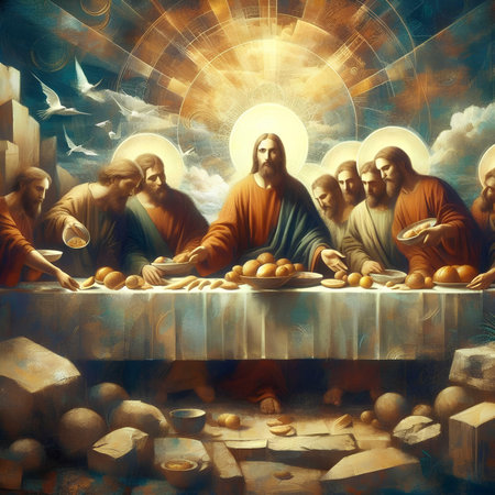 Jesus Christoseph and the Three Wise Men in the churchの素材