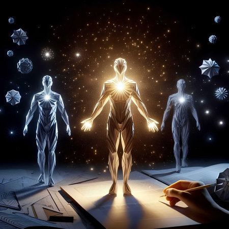 Conceptual 3D human or man anatomy or anatomical and science backgroundの素材