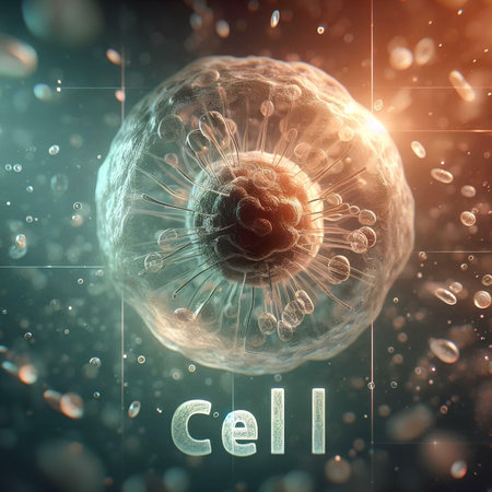 3d illustration of corona virus cell, cell infect organism.の素材