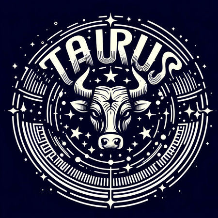 Taurus zodiac sign t-shirt print design, vector illustrationの素材