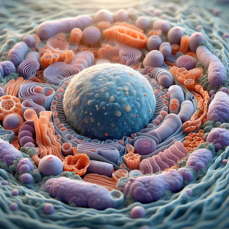 3D illustration of a microscopic view of a human blood cell.の素材
