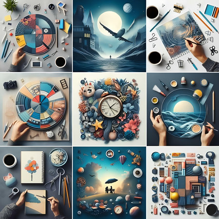 Big set of illustrations with travel theme. Elements for design. vector.の素材