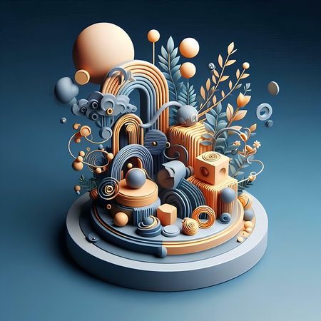Cybersecurity concept. Abstract 3d illustration with lock and keyholeの素材
