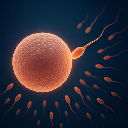 Sperm and egg cells. Spermatozoons - 3d renderの素材
