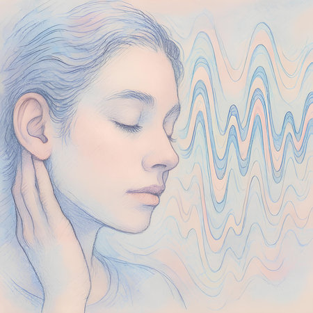 Portrait of a beautiful woman with blue hair and white background.の素材