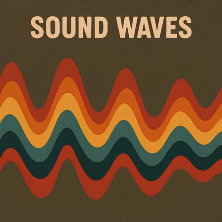 Retro background with wave pattern. Vector illustration. Eps 10.の素材