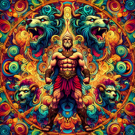 Zodiac sign Virgo. Zodiacal horoscope background.の素材