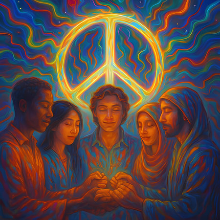 Jesus Christ with his family and the cross of the sun in the backgroundの素材