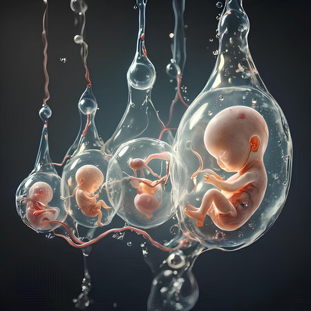3d rendered medically accurate illustration of a human fetus - week 26の素材