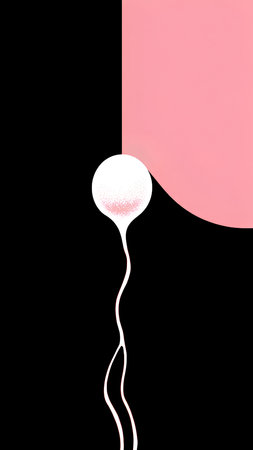 Balloon on the black and pink background. 3d illustration.の素材