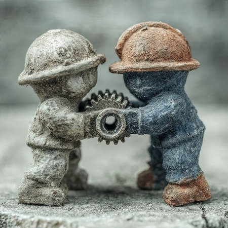 Two toy soldiers. Selective focus. Shallow depth of field. Toned.の素材