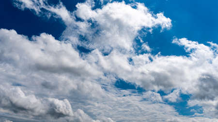 blue sky with cloud closeup in deuchland.の写真素材