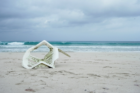 dirt on the beachの写真素材