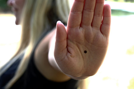 point on the palm