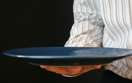 waiter plateの写真素材