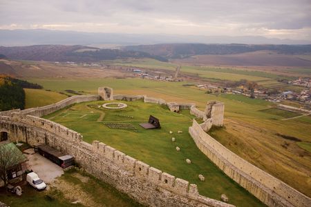spis castle in the slovakiaの写真素材