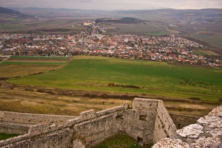 spis castle in the slovakiaの写真素材