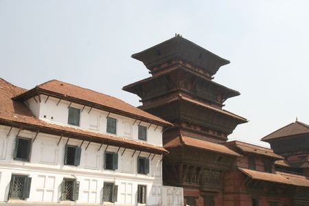 patan temple in nepalの写真素材
