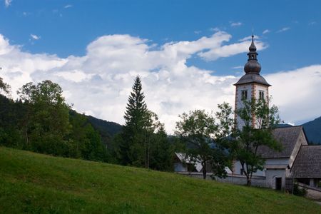 Church in Bohinjの写真素材