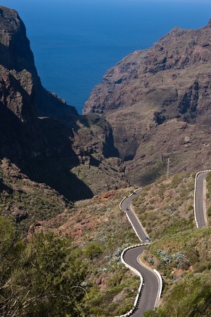 Tenerife beach cliffs at Mascaの写真素材