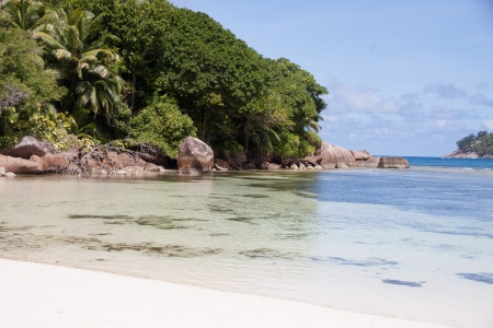 Seychelles Baie Lazareの写真素材