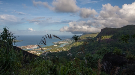 Seychelles Mountains Viewの写真素材