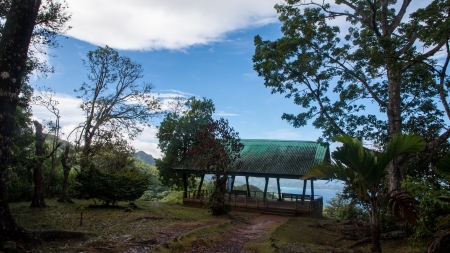 Mission Lodge Lookout on Maheの写真素材