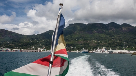 Seychelles Flagの写真素材